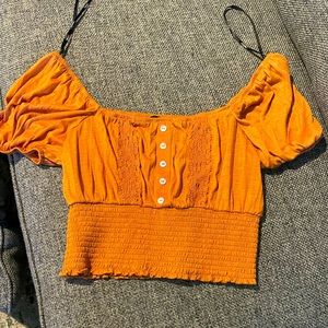 (3 for $18)  Crop Top - Burnt Orange - L
